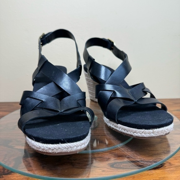 Cole Haan Crystal Women's Leather Wedge Sandals - Picture 8 of 15